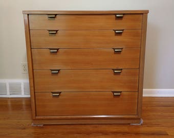 Mid Century Five Drawer Dresser by Edward Wormley for Drexel's Precedent Collection