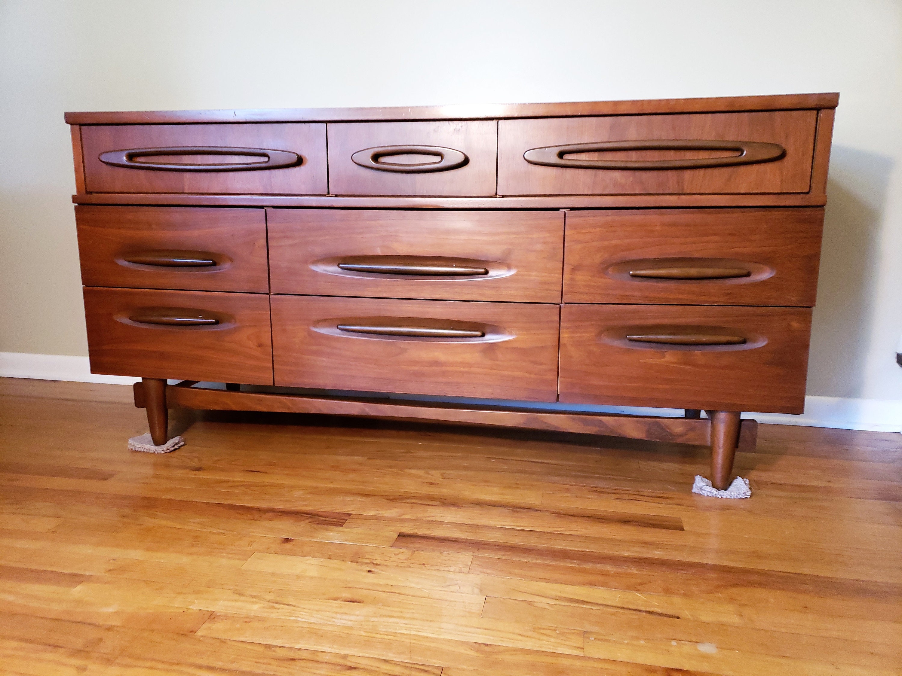 Mid Century Ward Furniture Nine Drawer Credenza / Dresser Etsy