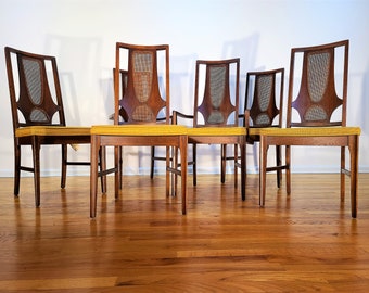 Mid Century Broyhill Brasilia Set of Six Dining Chairs