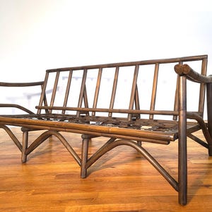 Mid Century Bamboo/ Rattan Sofa