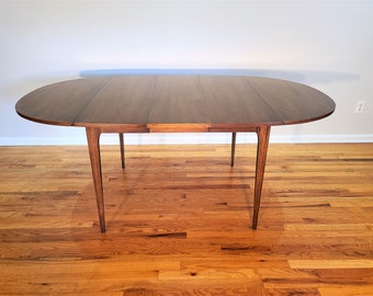 Mid Century Broyhill Brasilia Drop Leaf Dining Table, Expandable to 96 Inches