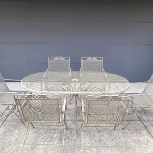Vintage Wrought Iron Patio Set