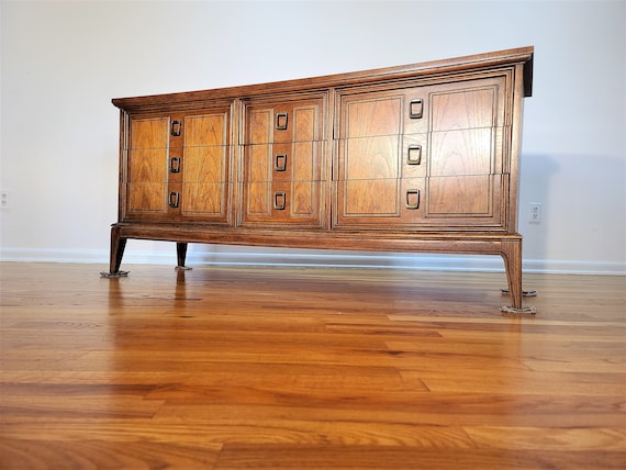 Mid Century Dixie Triple Dresser Credenza Buffet Etsy