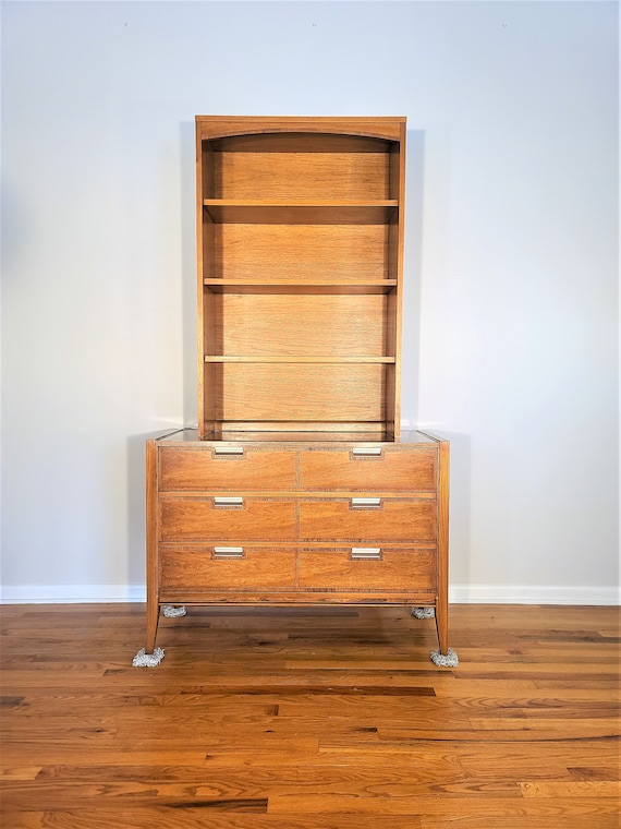 Mid Century Basic Witz Three Drawer Cabinet With Bookshelf - Etsy Mid Century Basic Witz Three Drawer Cabinet With Bookshelf - Etsy