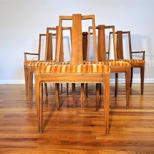 Mid Century Broyhill Forward 70 Set of Six Dining Chairs