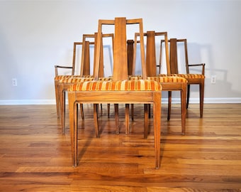 Mid Century Broyhill Forward 70 Set of Six Dining Chairs