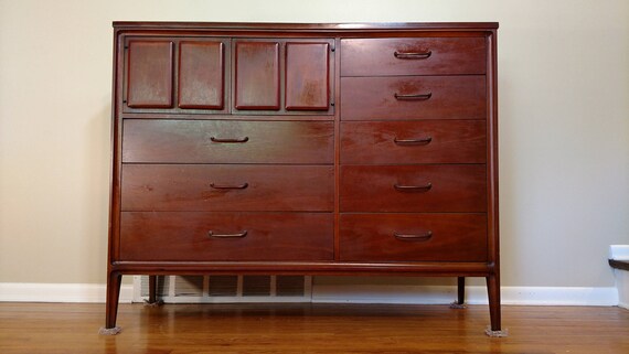 Mid Century Broyhill Forward 70 Magna Dresser Highboy Etsy