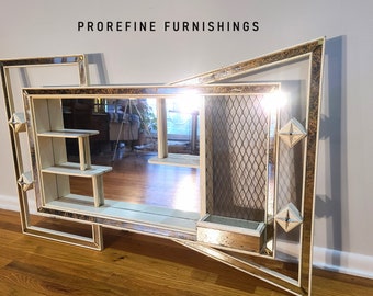 Mid Century Retro Mirrored Shadow Box