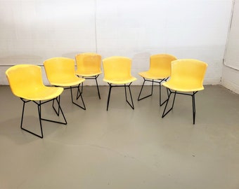 Mid Century Set of Six Harry Bertoia for Knoll Fiberglass Shell Chairs