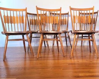 Mid Century Drexel Centennial Set of Six Dining Chairs