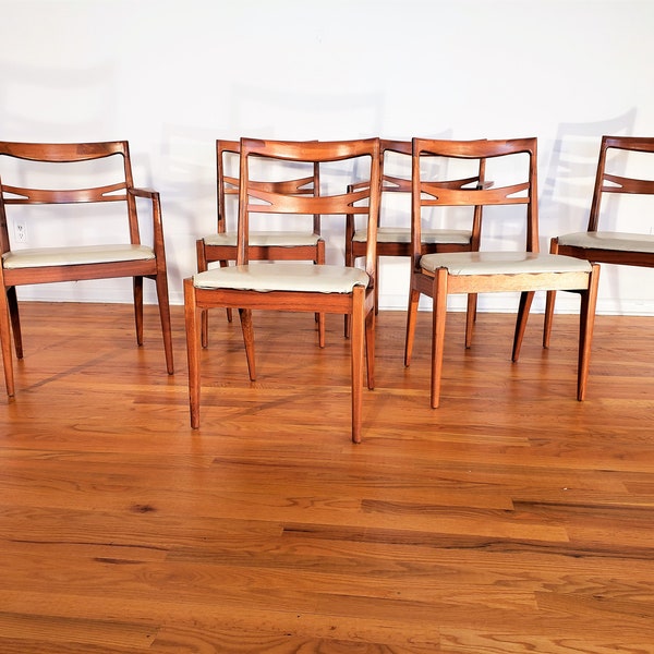 Mid Century Drexel Declaration Set of Six Dining Chairs