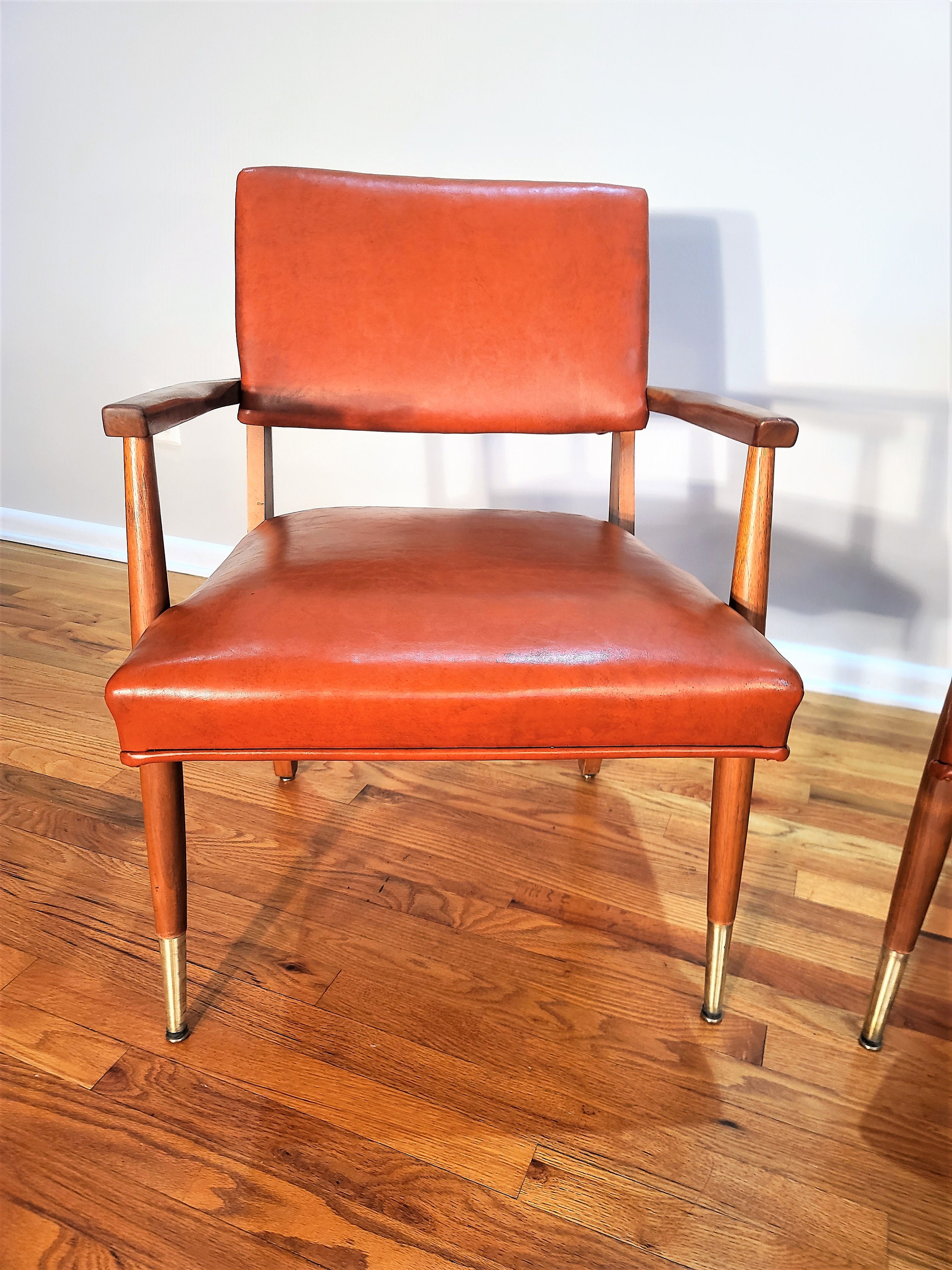 Mid Century Pair of Vinyl Lounge Chairs Etsy