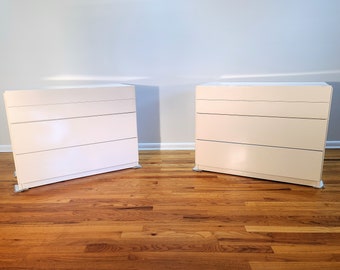 Vintage Lane Pair of Three Drawer Dressers / Nightstands