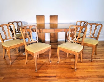 Mid Century Drexel Dining Table and Six Chairs