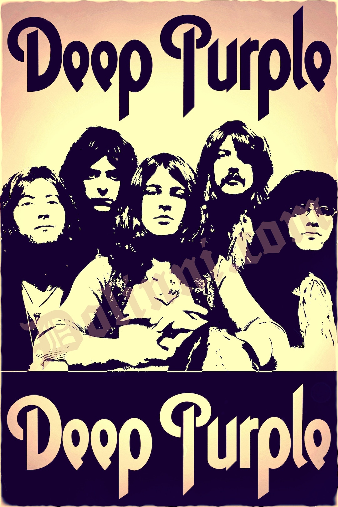 ディープ・パープル ポスター　Deep Purple Poster. Deep Purple, Rock. Poster. - Etsy 日本