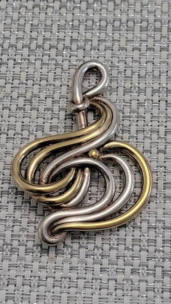 Vintage Music Note Art Symbol Sterling Silver Ladi