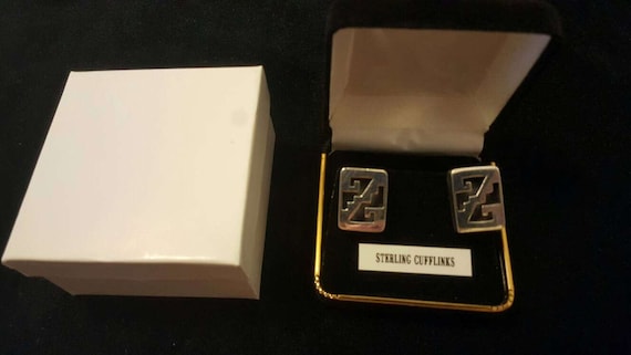Vintage Sterling Silver Mexico Deco Designer Cufflinks