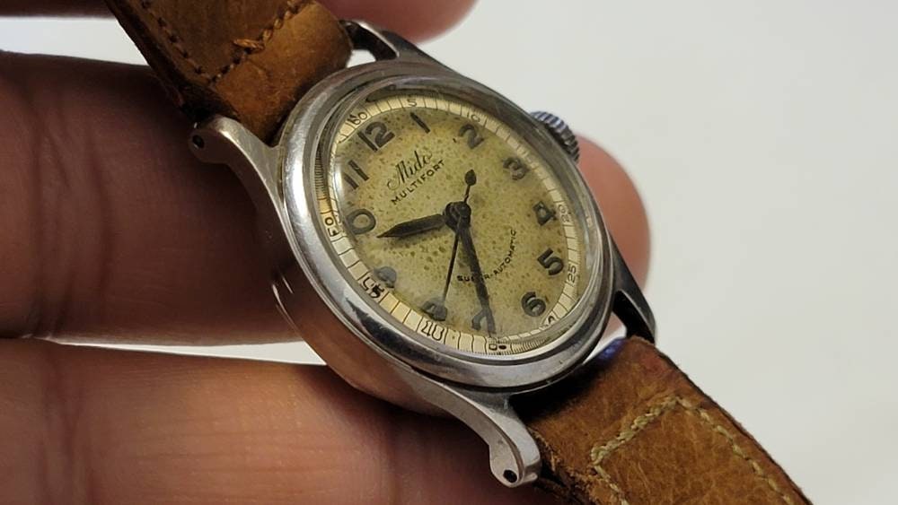 Rare Vintage Mido Multifort Super automatic Bumper Stainless Steel