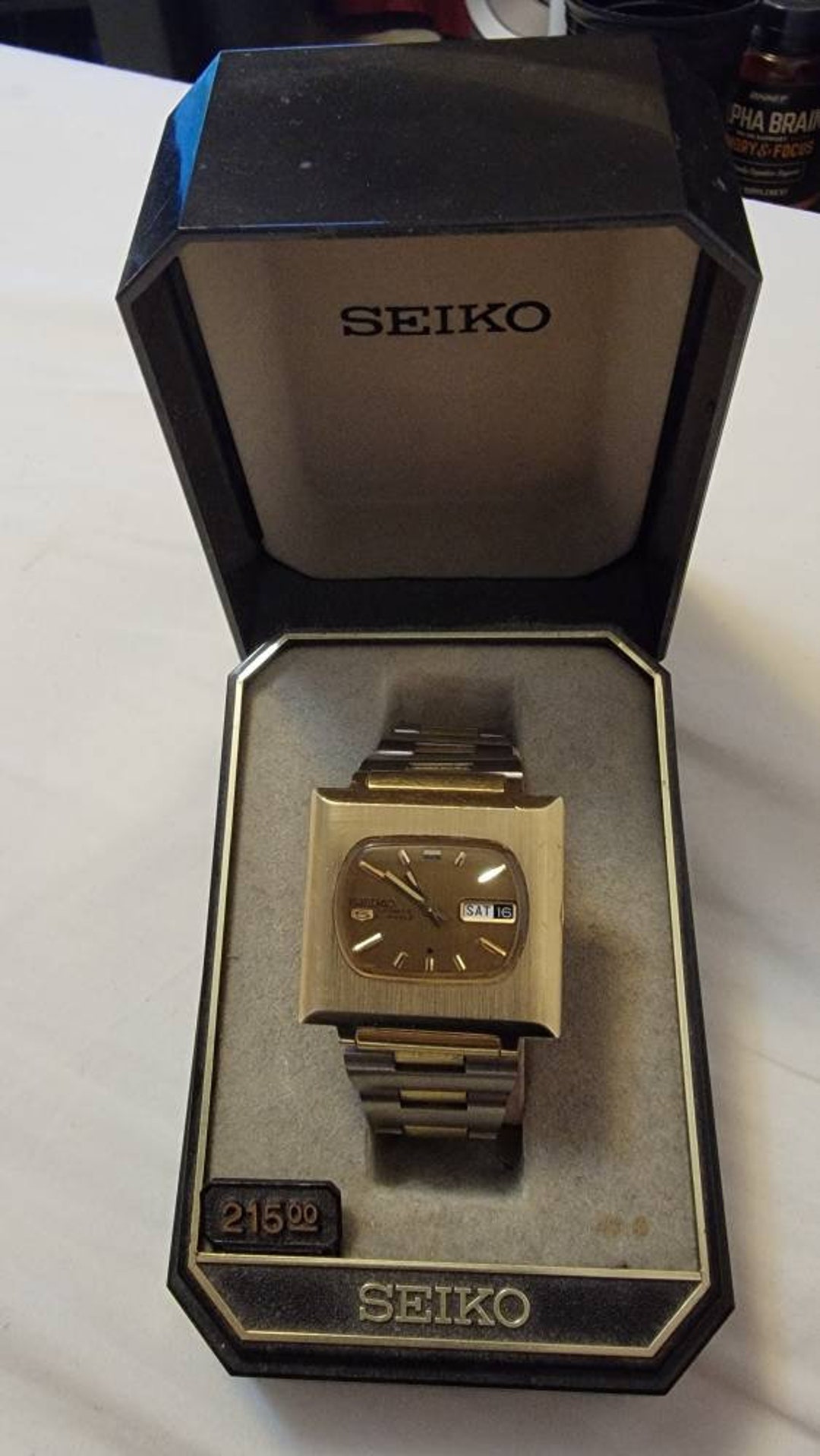 Vintage Seiko 6119-5401 Vergulde TV Dial 21 - Etsy België