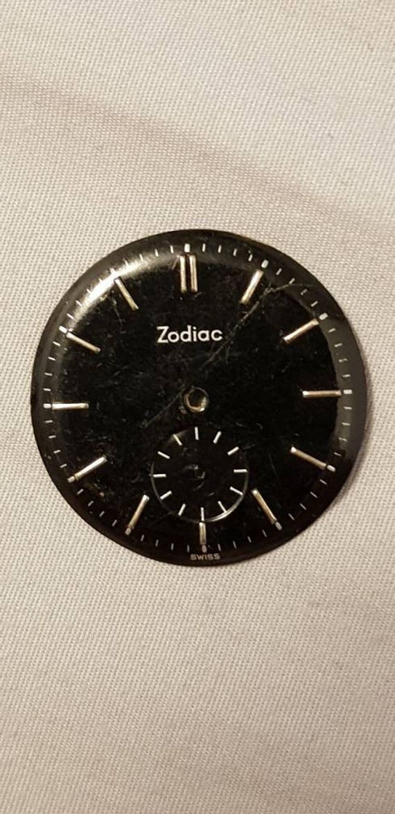 Vintage Zodiac black dial part