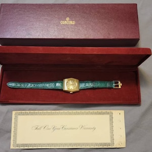 Rare Vintage Concord 17.85.210 Gold Plated Swiss Quartz Ladies Watch