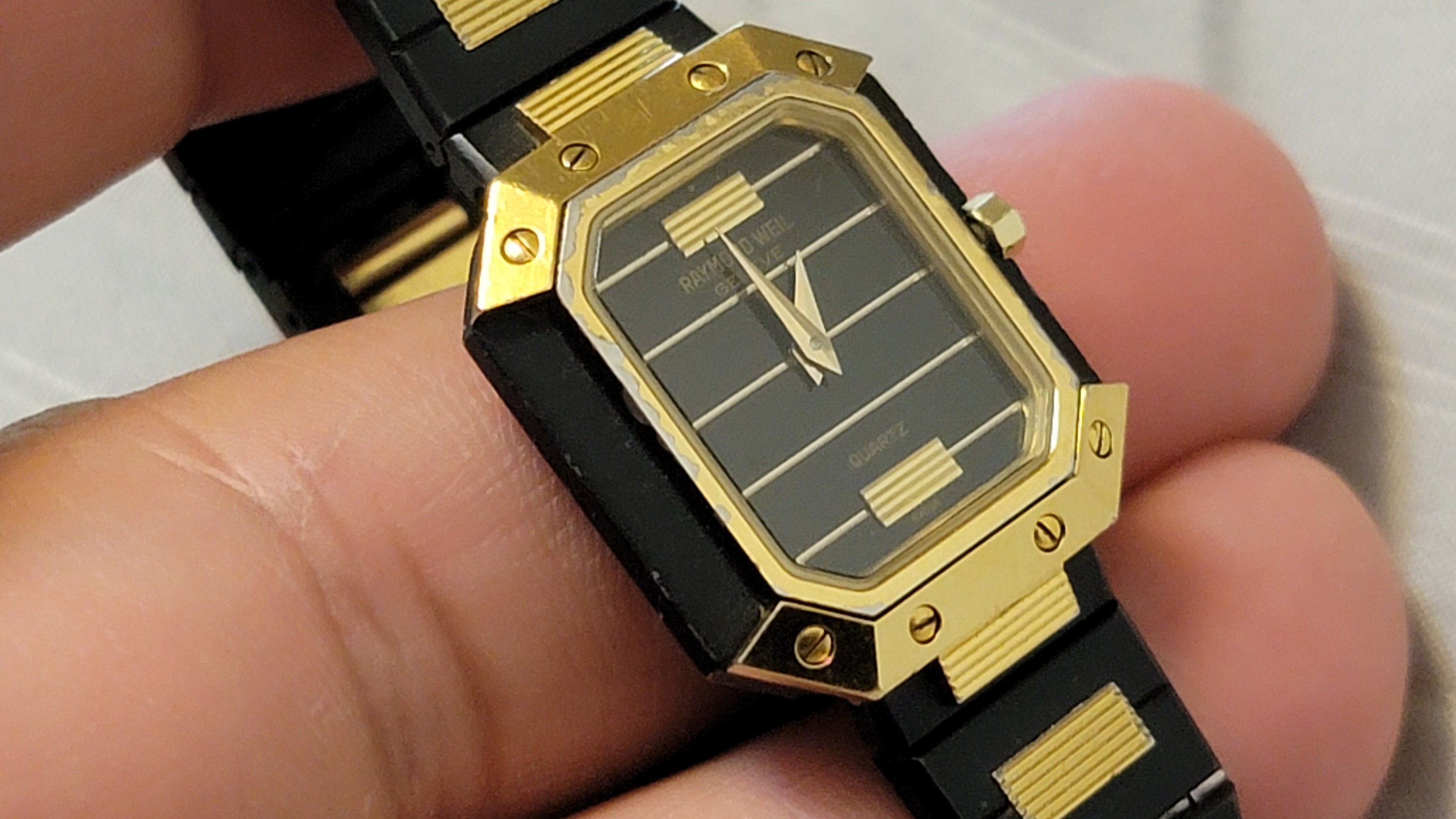 Vintage Raymond Weil Geneve 8034 PVD Coating & Gold Plated Swiss