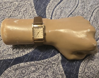 Rare Vintage Benrus Gold Plated Rectangular Art Deco Manual Wind Men's Watch