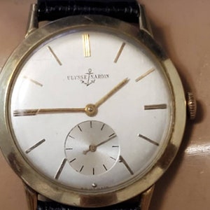 Rare Vintage Ulysse Nardin Gold Plated Manual Wind Men's Watch
