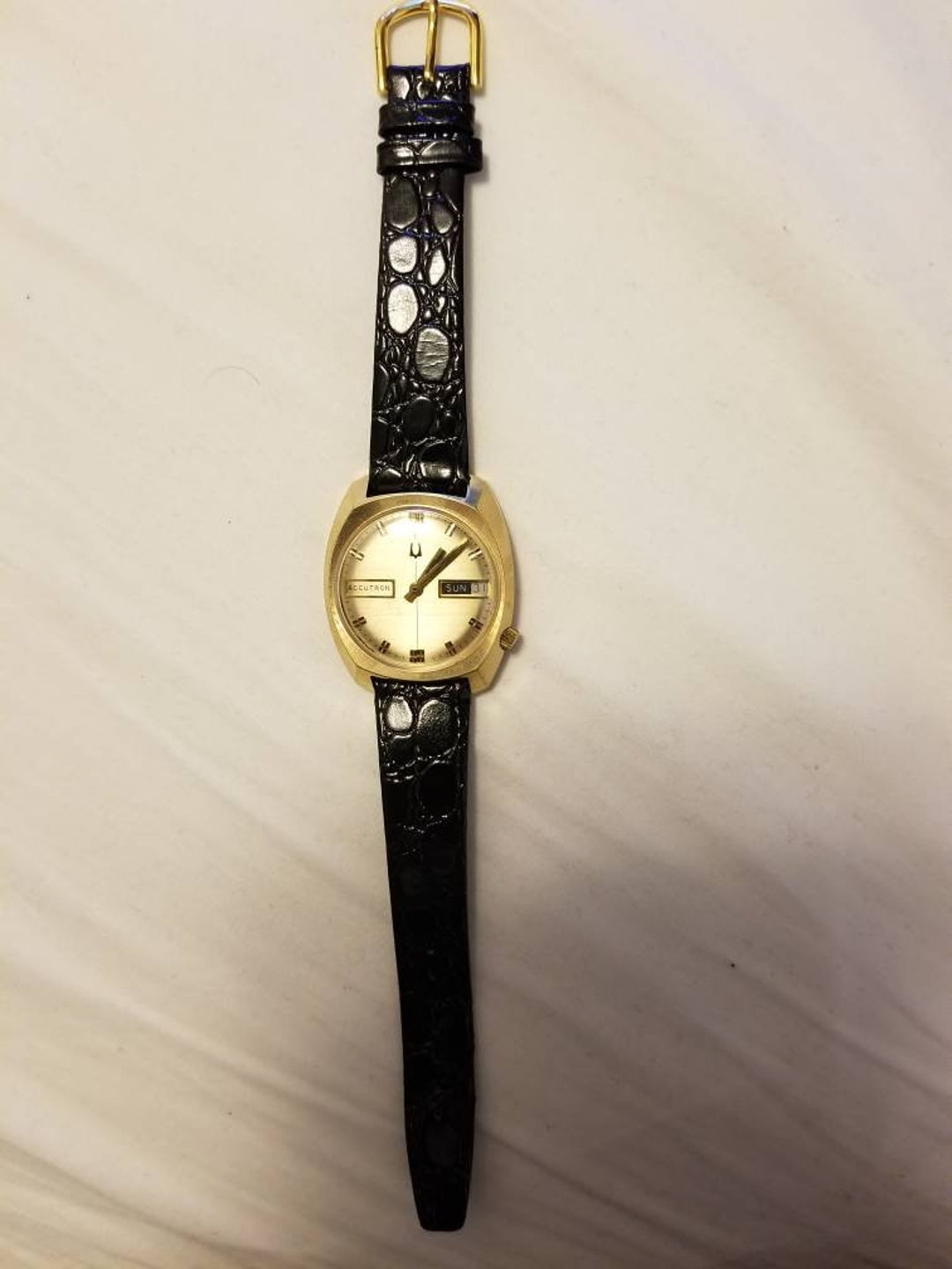 Rare Vintage Bulova Accutron Yellow Gold Electroplated Rare Vintage Bulova Accutron Yellow Gold Electroplated