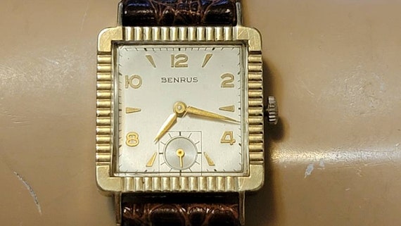 Vintage Benrus 10K Gold Plated Fancy Case Manual … - image 2