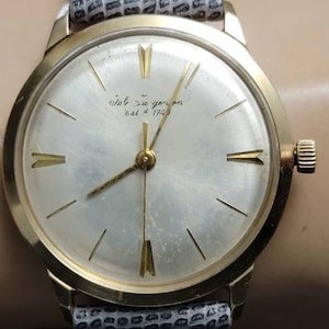 Vintage Jules Jurgensen 14K Gold Handaufzug Herrenuhr
