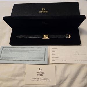 Vintage Concord San Remo Collection 17.61.669 18K Gold Swiss Made Tank Quartz Ladies Watch