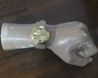 Rare Vintage Zodiac SST 36000 Gold Plated Automatic Day/Date Men's Watch