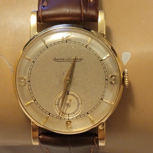 Rare Vintage Jaeger LeCoultre 18K Gold Manual Wind Men's Watch