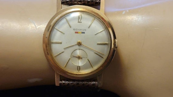 Rare Vintage Benrus F1 20 10K R.G.P Swiss Made Manual Wind Men s