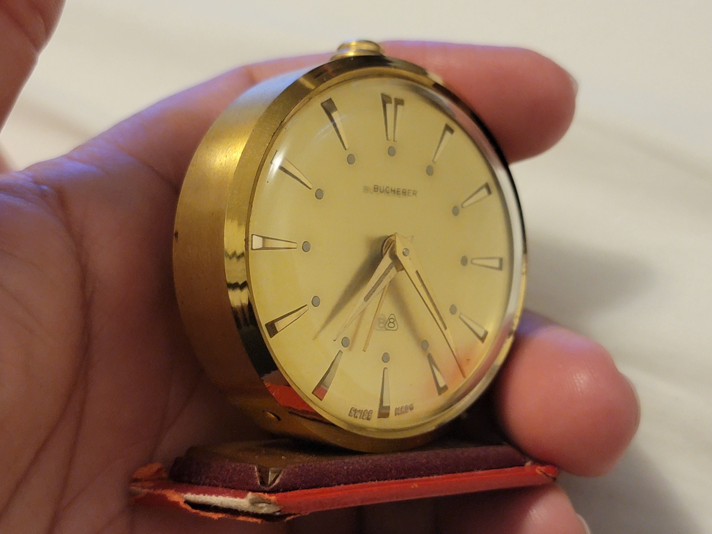 Vintage Bucherer 8 Brass Alarm Manual Wind Travel Clock - Etsy