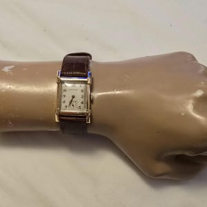 Rare Vintage Longines 14K Gold Art Deco Tank Manual Wind Men's Watch