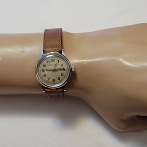 Vintage Bulova Stainless Steel Military Manual Wind Men&#39;s Watch