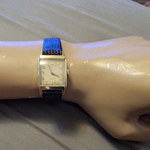 Vintage Hamilton Cedric 14K Gold Filled Rectangular Manual Wind Men's Watch
