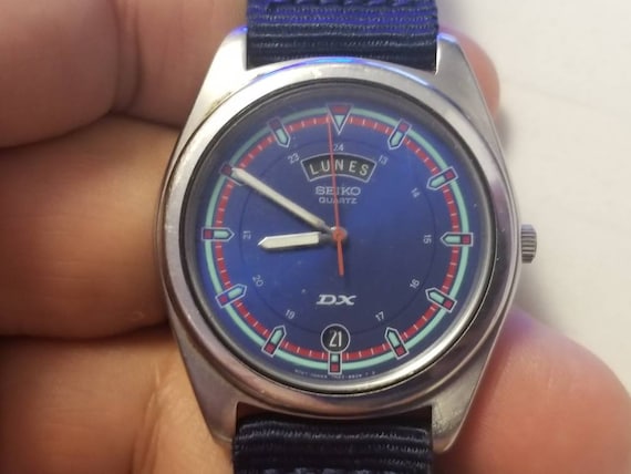 Rare Vintage Seiko DX 7N43-8A00 Quartz Men's Watch - Etsy Rare Vintage Seiko DX 7N43-8A00 Quartz Men's Watch - Etsy