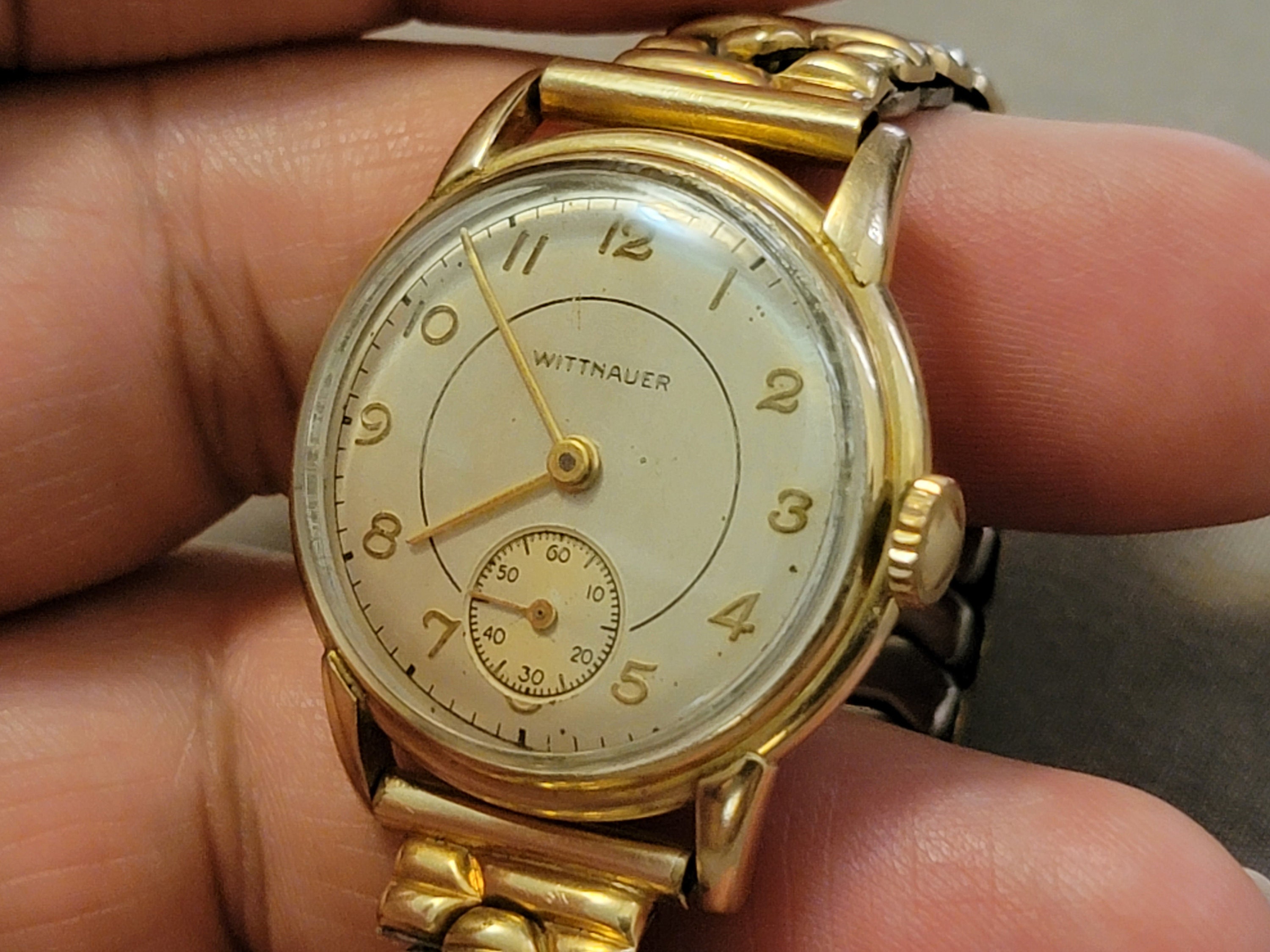 ハンサム！【 WITTNAUER 】10K RollGold 手巻き ウィットナー