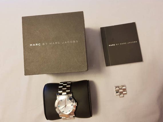 Marc Jacobs Amy Mbm3140 Silver Womens' Steel Multi Glitz | Etsy Ireland