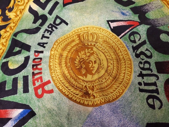 Vintage Gianni Versace made in Italy Silk Scarf (… - image 4