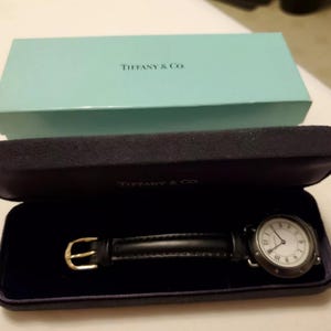 Rare Vintage Tiffany & Co. Black PVD 30MM Ladies Quartz Watch
