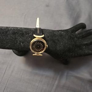 Vintage Ernest Borel Kaleidoscope Gold Plated Skeleton Hypnotize Dial Swiss Manual Wind Ladies Watch