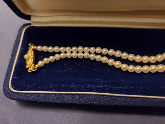Rare Vintage Bucherer 18k Clasp Cultured Pearls N… - image 3