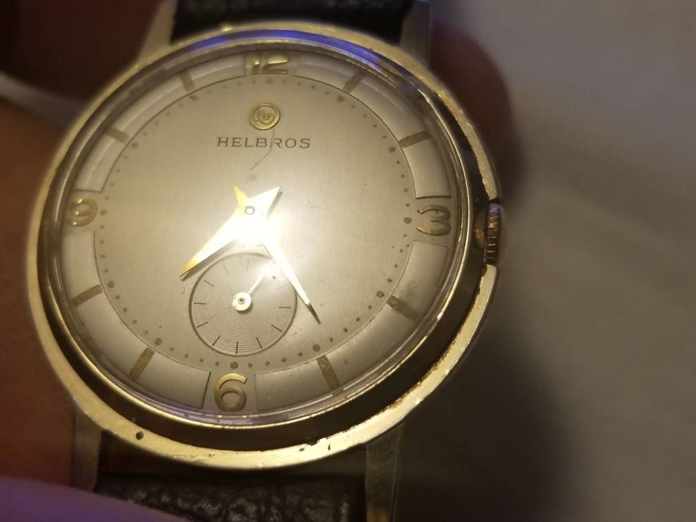 Vintage Helbros Gold Plated Manual Wind Men's Watch Etsy