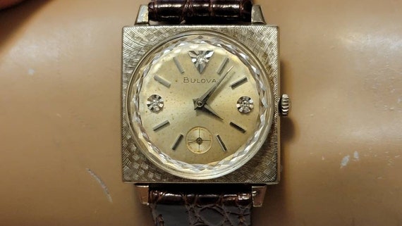 Rare Vintage Bulova 10K Gold Plated Diamonds Manu… - image 2