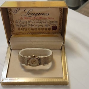 Vintage Longines Admiral 5 Star 10K Gold Filled Rectangular Automatic Ladies Watch