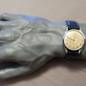 Vintage Andre Bouchard Stainless Steel 21 Jewels Automatic Men&#39;s Watch